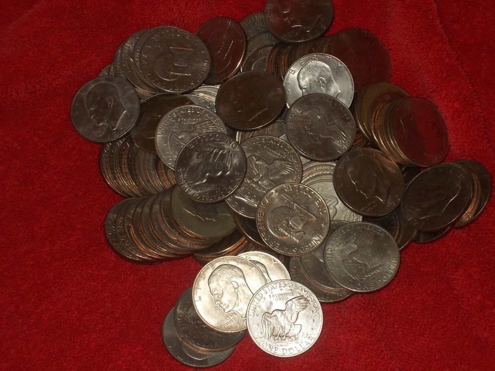 Lot of 10 Eisenhower Dollars - mixed dates & mint marks