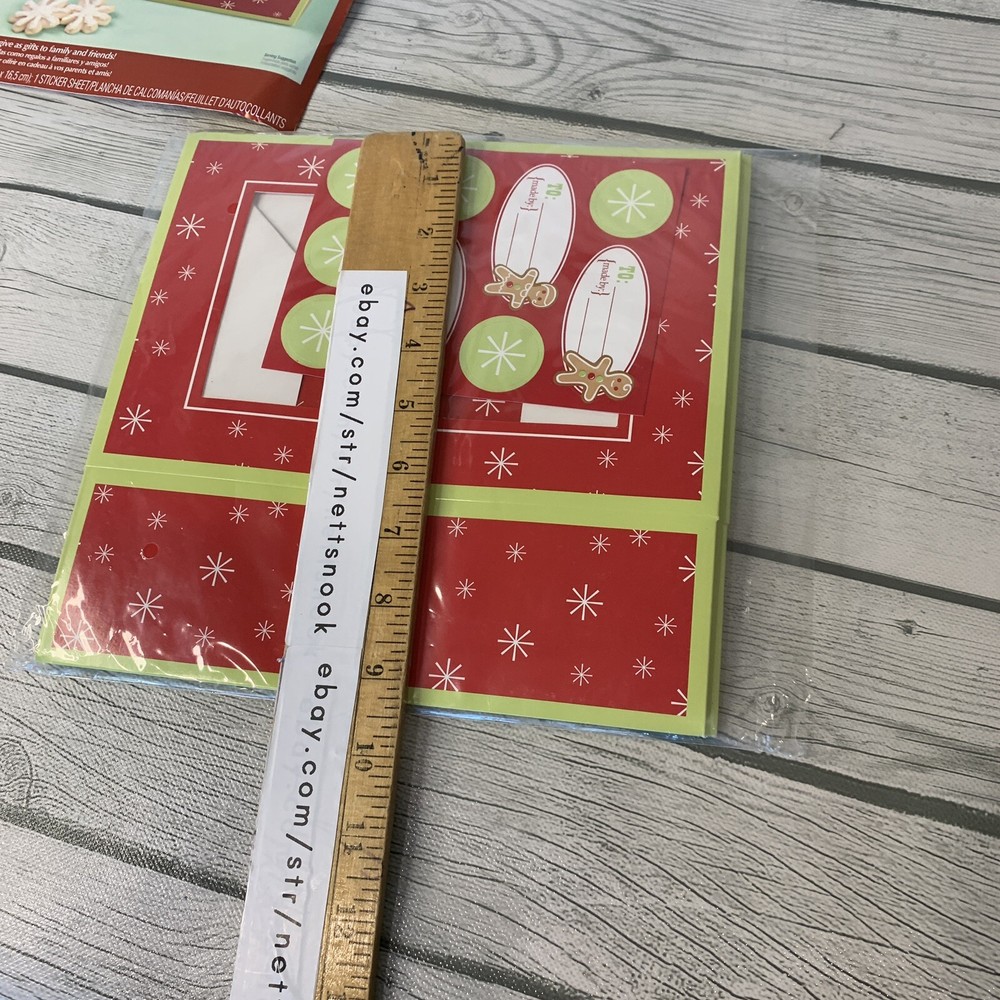 2 Paper Christmas Packaging Box for Candy Cookie Baking Gift Boxes Decor Sticker