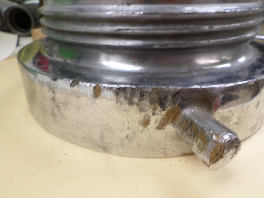 Vintage Chrome Brass Fire Hose Hydrant Adapter 5"