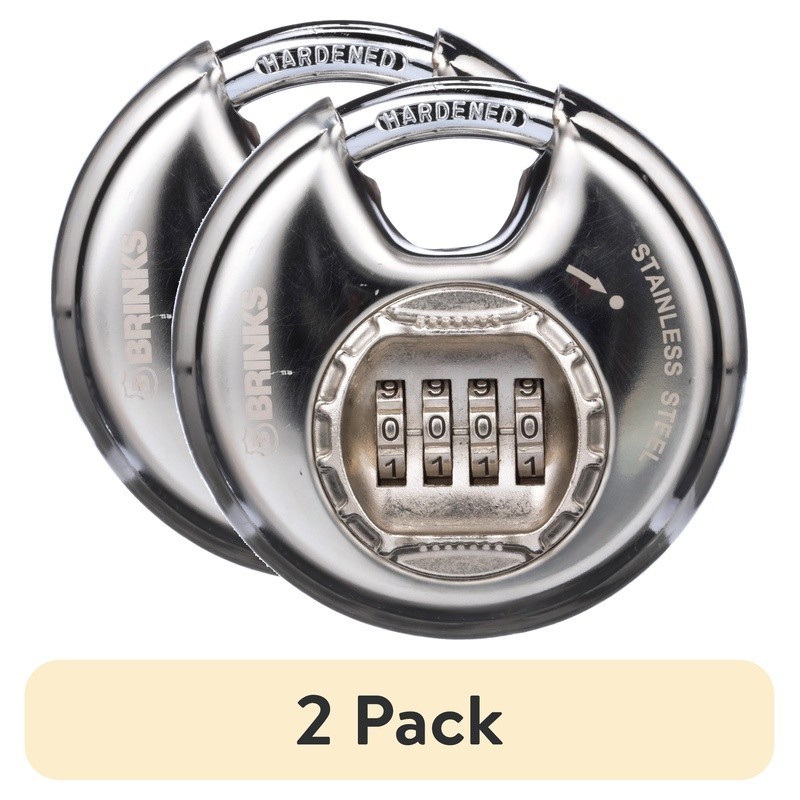 Resettable Discus Padlock 80mm 5500 lbs Cut Resistant Security Lock 4 Dial Combo