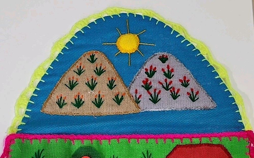 Peruvian Arpillera Patchwork Folk Art