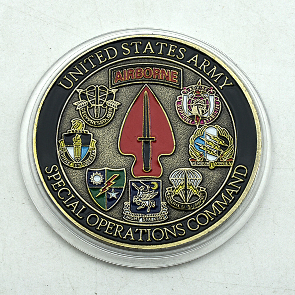 U.S. Army Special Operations Command Coppery Medal Airborne Challenge Coin