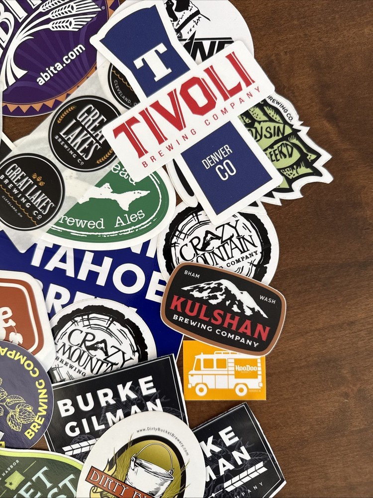 Assorted Brewery Stickers - Multiple Packages Available - Over 20 Stickers