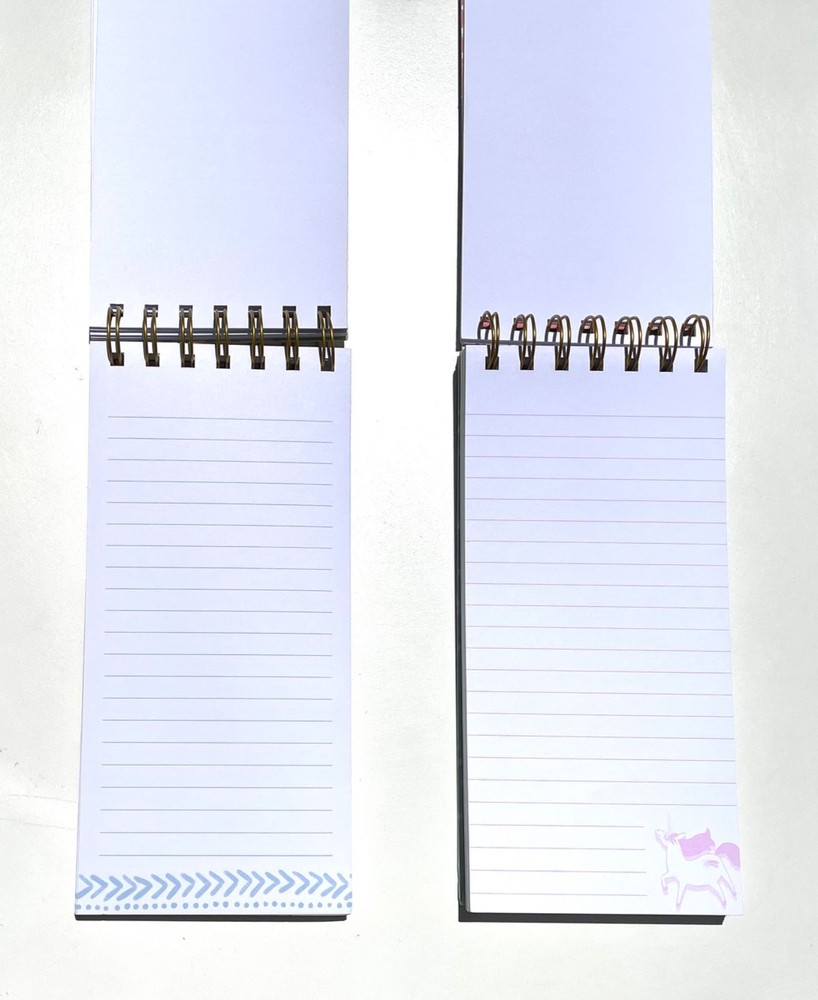 2-Pack Wire Binding Tall Palm Size Notepad with Full Interior Color Page 8"x 4"