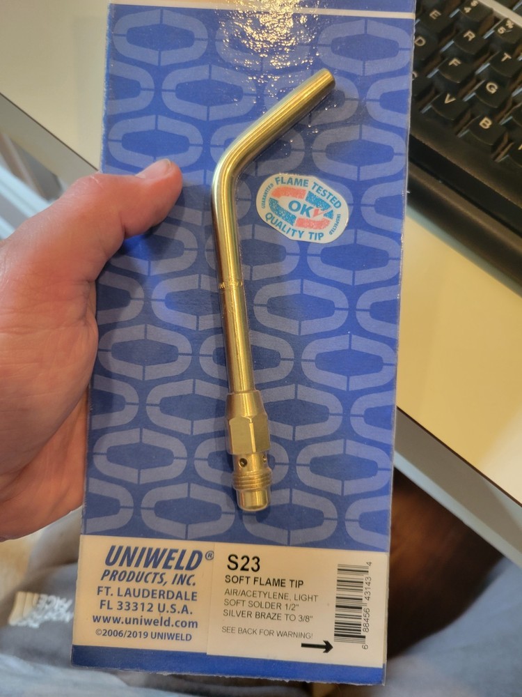 UNIWELD S23 Screw Connect, Soft Flame Tip, 3/16"-1/2"