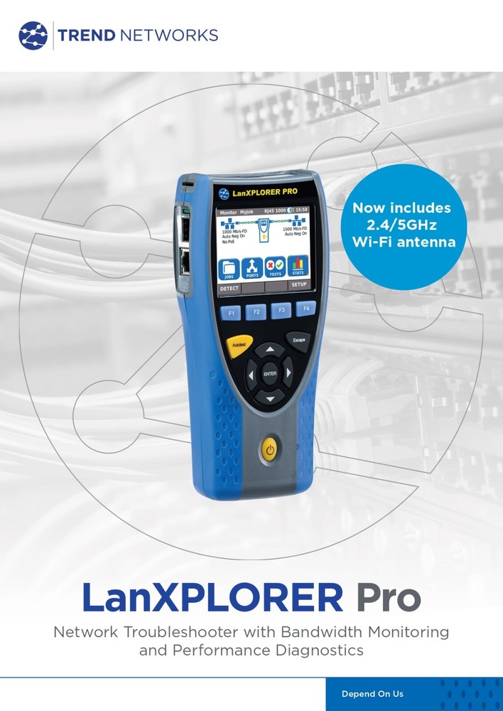 Trend Networks LANXPLORER PRO Diagnose Network Problems on Copper/Fib PRO