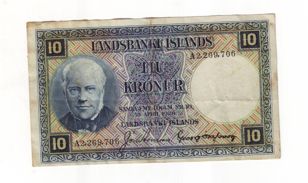 Island 10 Kronur 1928