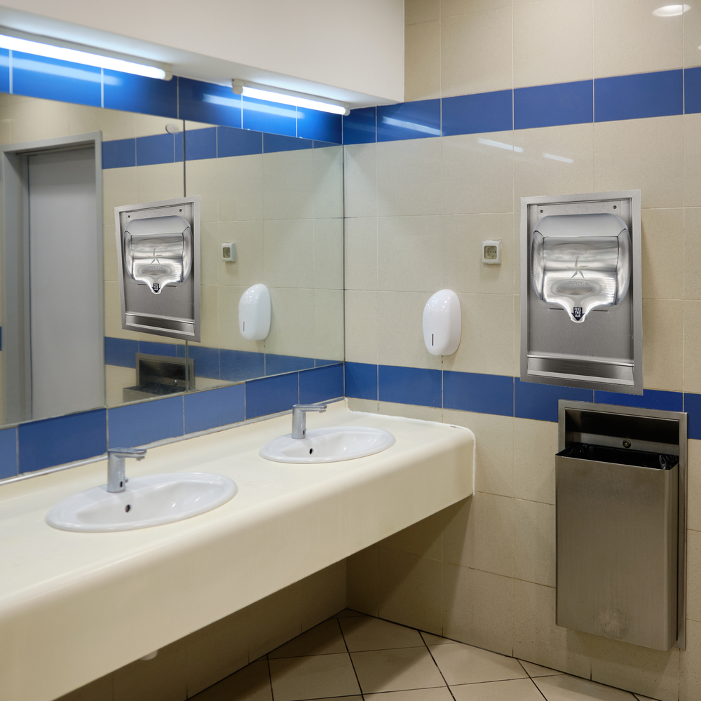 Shine LED Commercial Automatic Hand Dryer Energy Efficient Surface Mount Chrome