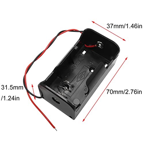 D Cell Battery Holder 4PCS 1.5V D Cell Battery Case Container with Wire Leads,