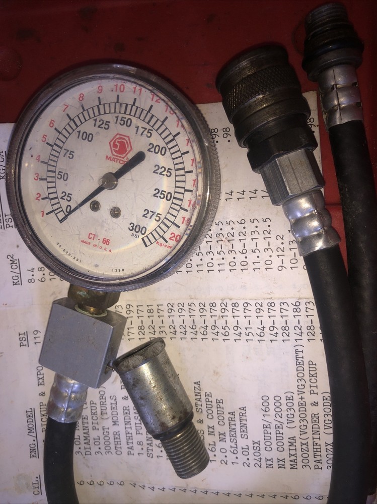 Matco Tools Vintage Compression Tester CT66 With Case