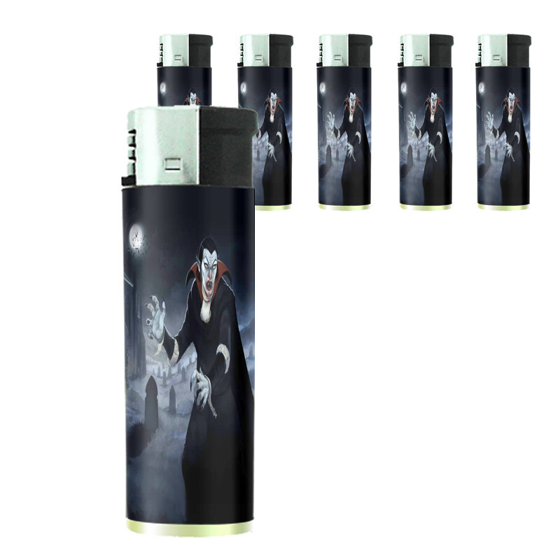 Dracula Vampire D7 Set of 5 Electronic Butane Lighter