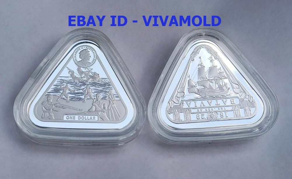 1 $ AUSTRALIA 2019 BATAVIA SHIPWRECK 💥 TRIANGULAR 💥 1 OZ SILVER SILBER 999