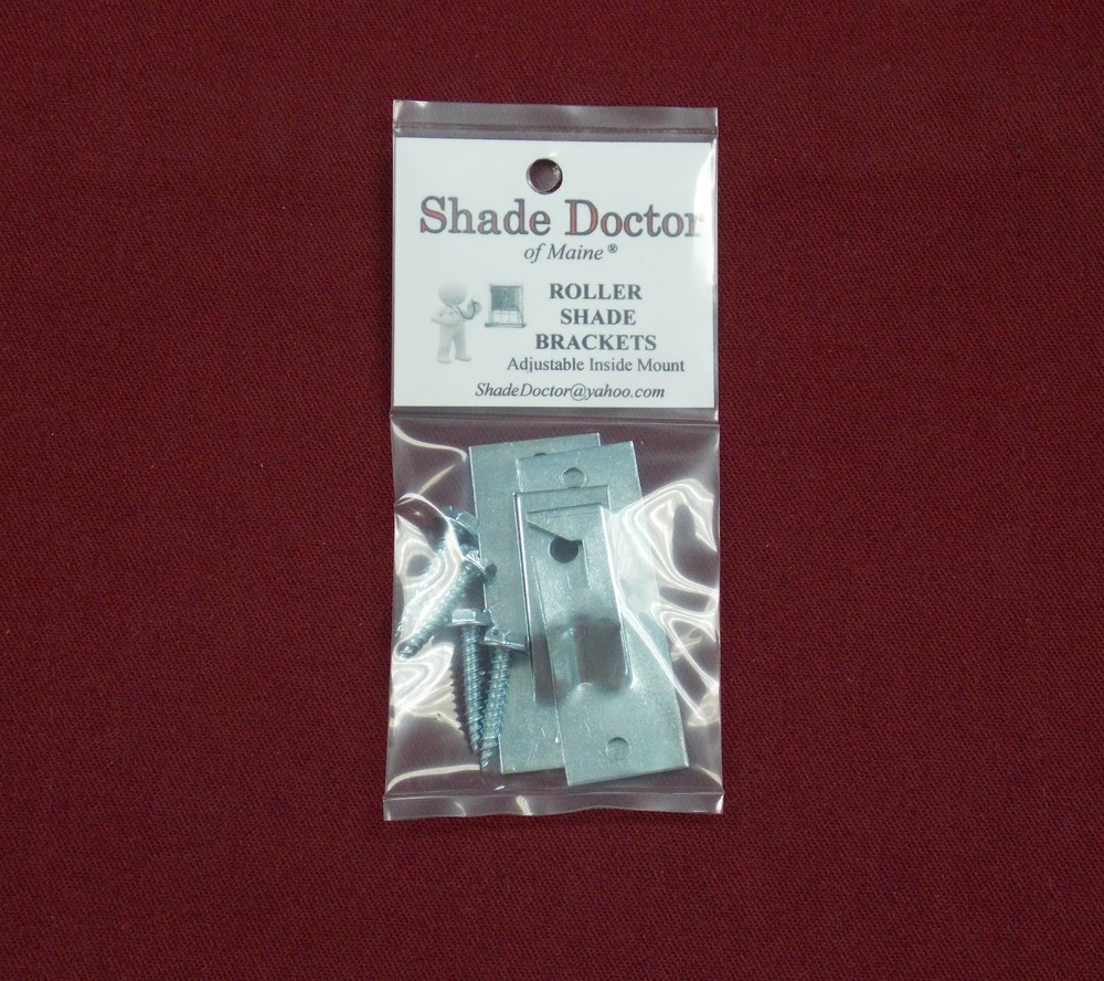 ADJUSTABLE INSIDE MOUNT BRACKETS for Standard Roller Window Shades (1-Pair)