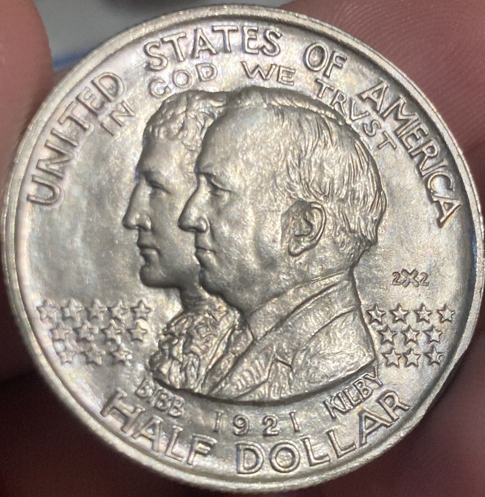 1921 2x2 Alabama Commemorative Half Dollar Uncirculated
