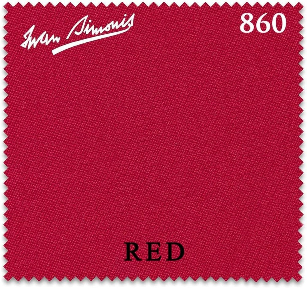 Simonis 860 Pool Table Cloth -Red 8FT