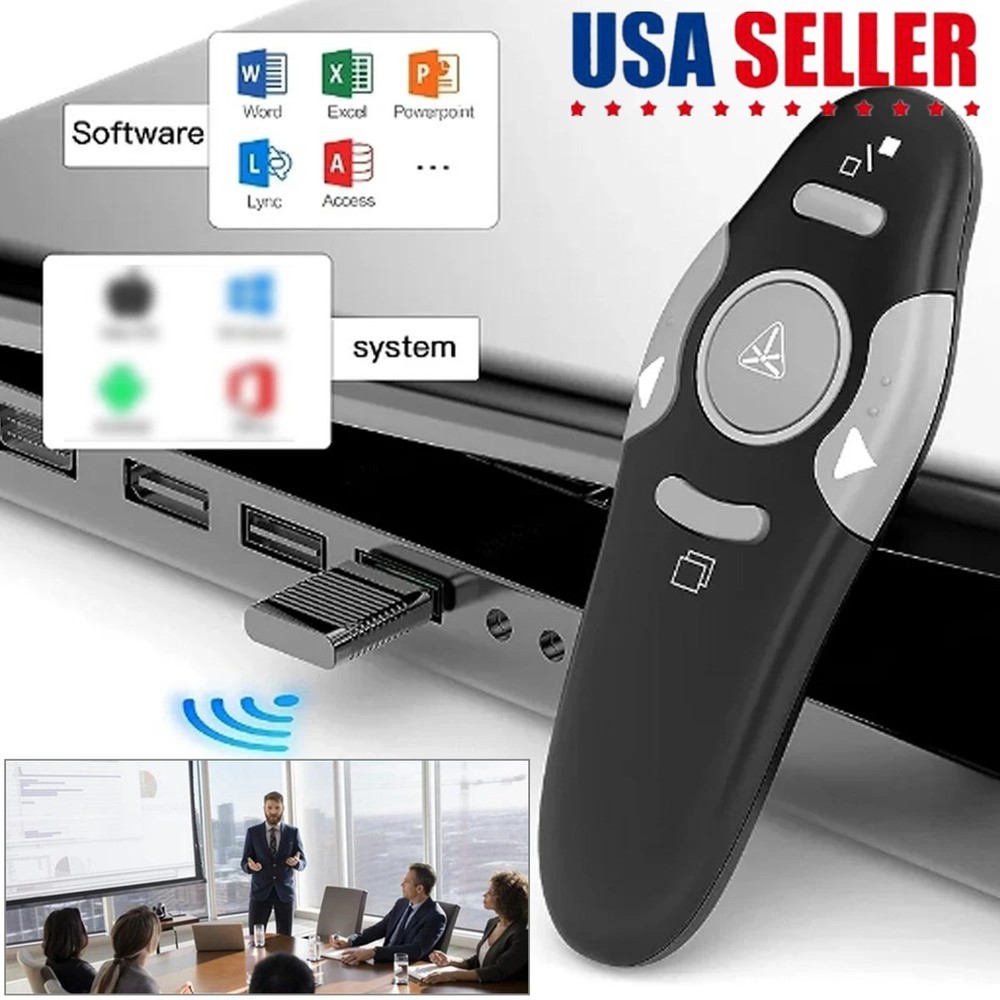 Power Point Presentation Laser Pointer Wireless USB PPT Presenter Remote Control