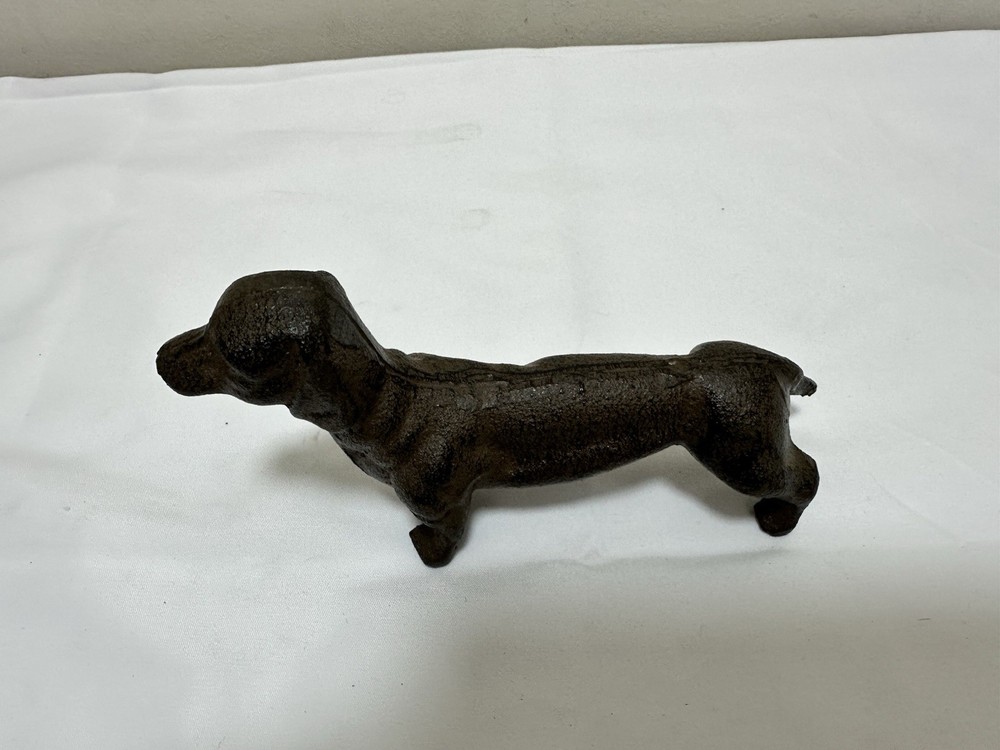 SOLID Cast Iron Dachshund Dog Doorstop