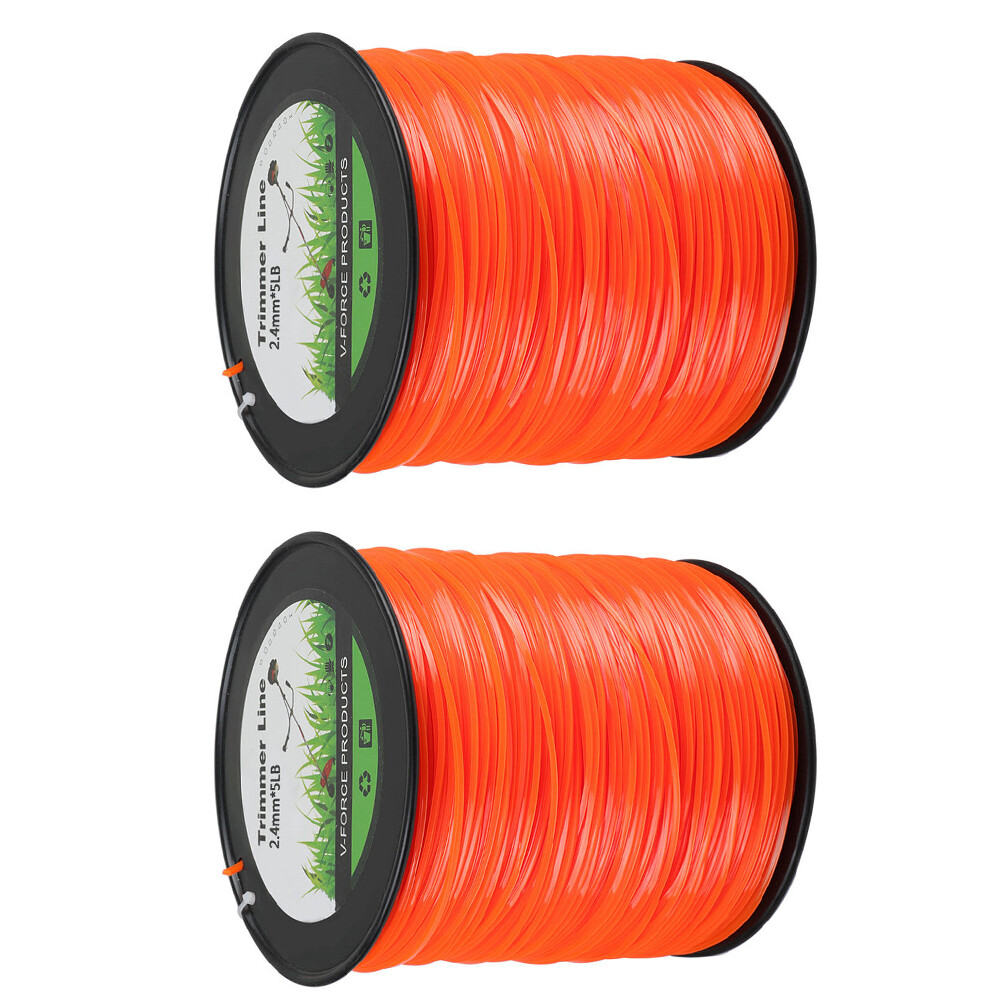 1/2/4 Pack 1300FT 5lb .095 Square String Trimmer Line Nylon Weed Eater Spool