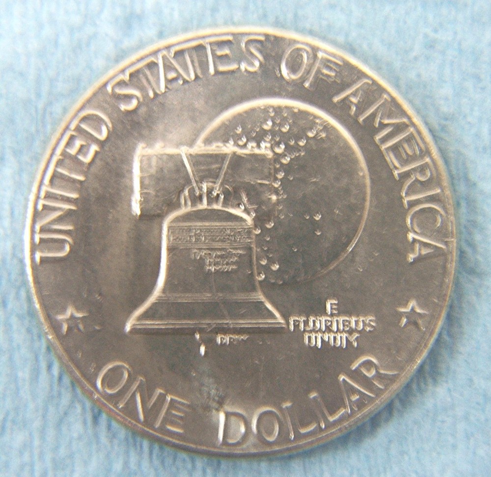 1776-1976-D Eisenhower Silver Dollar with error - mint mark filled in error