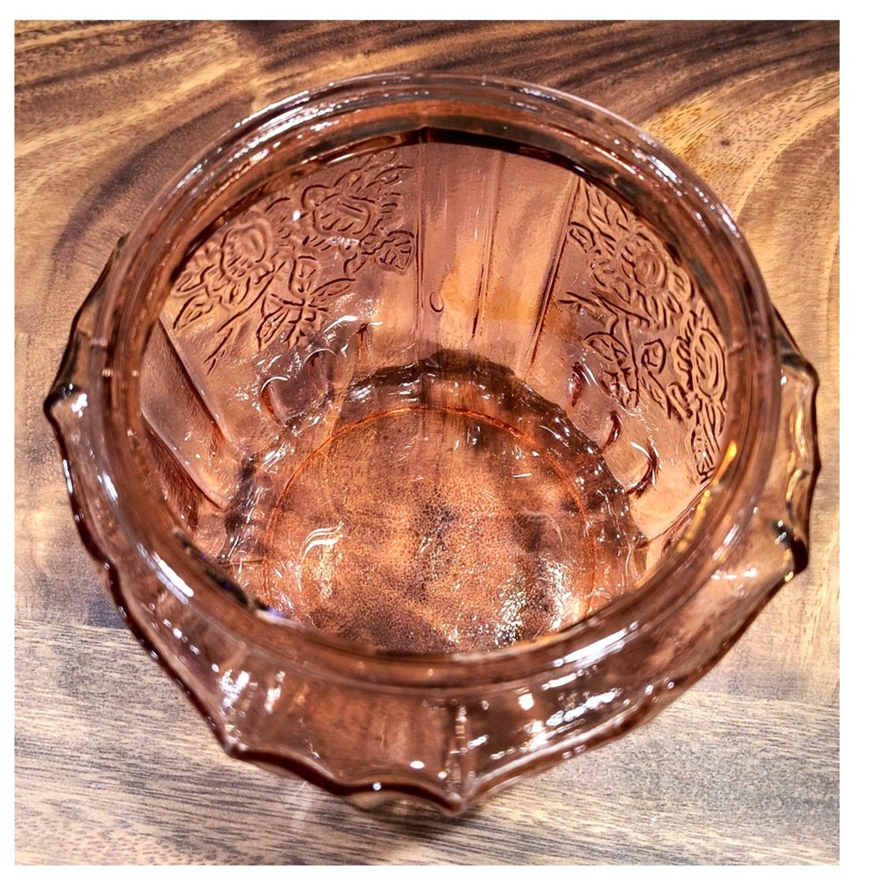 543. Pink Depression Glass Biscuit Jar