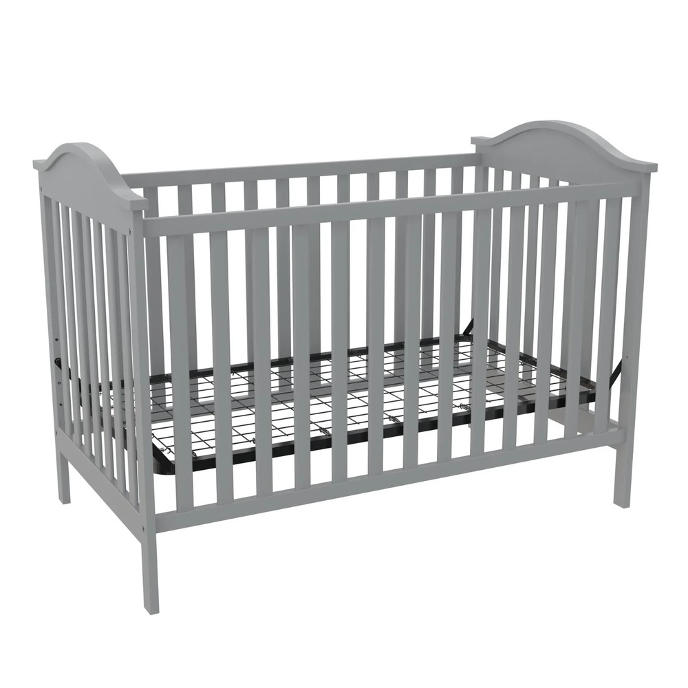 Baby Relax Adele 3-in-1 Convertible Crib, Light Gray