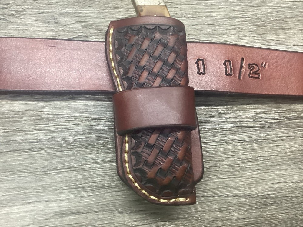 Leather Folding Knife Case Sheath Folding Hunter 5 1/4" Size (Sheath Only)