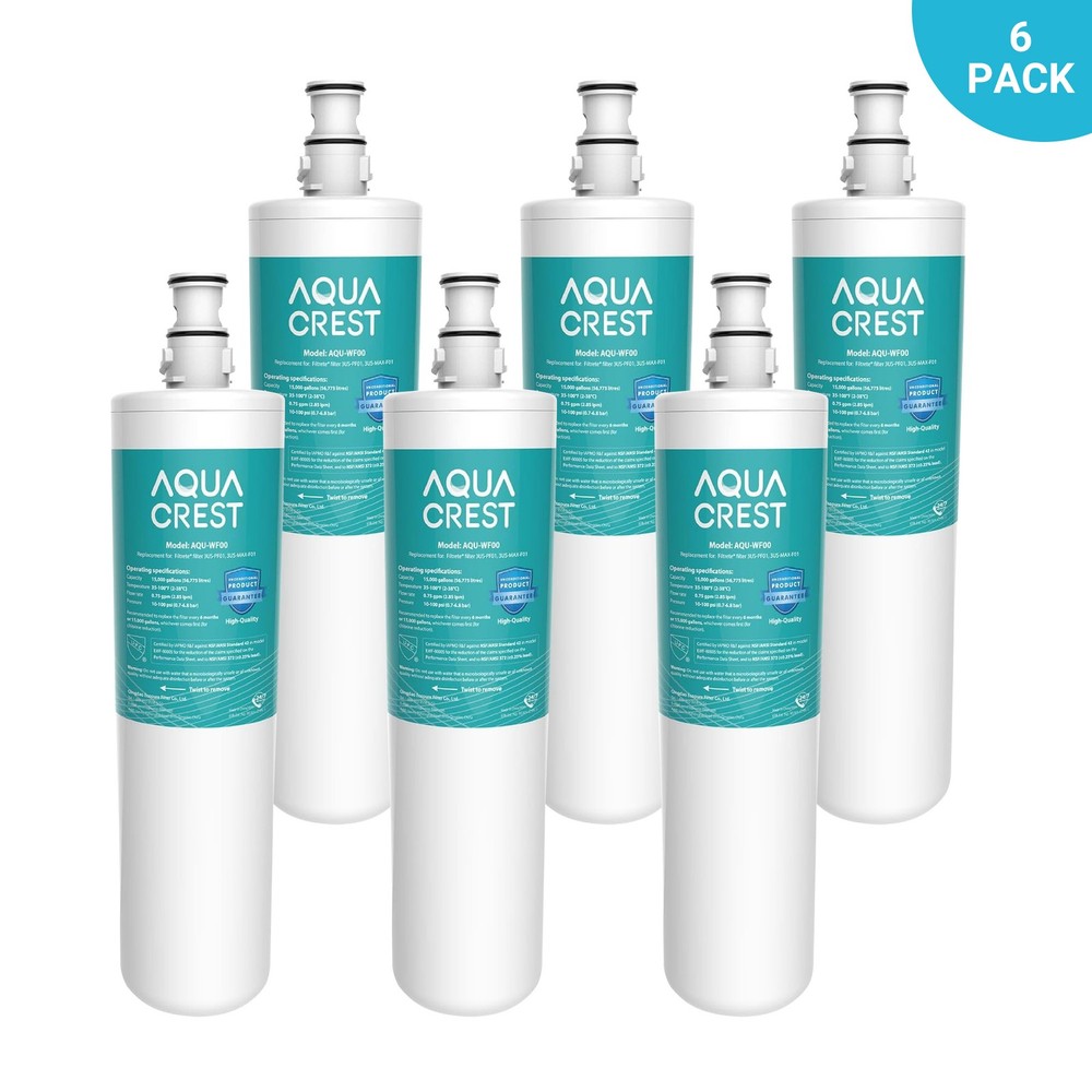 AQUA CREST 3US-PF01 Under Sink Water Filter，Pack of 6