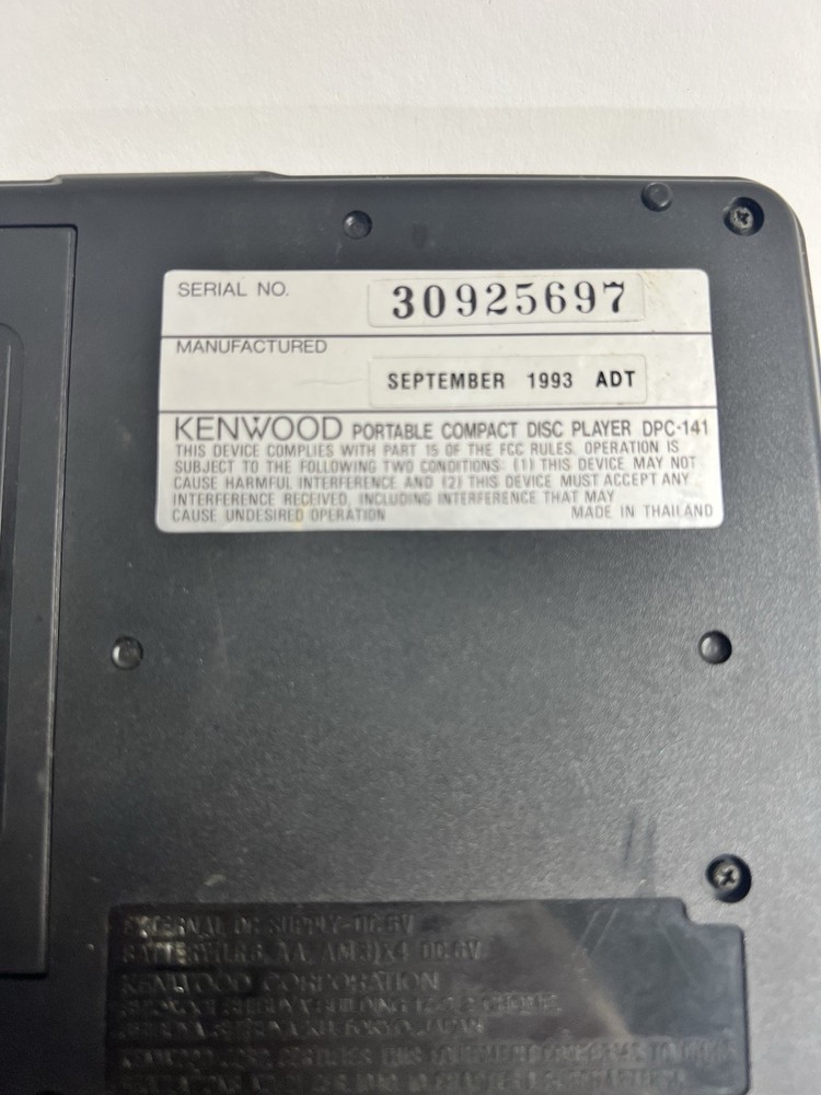 KENWOOD DPC-141 Personal CD Player Discman - Tested Fully Working