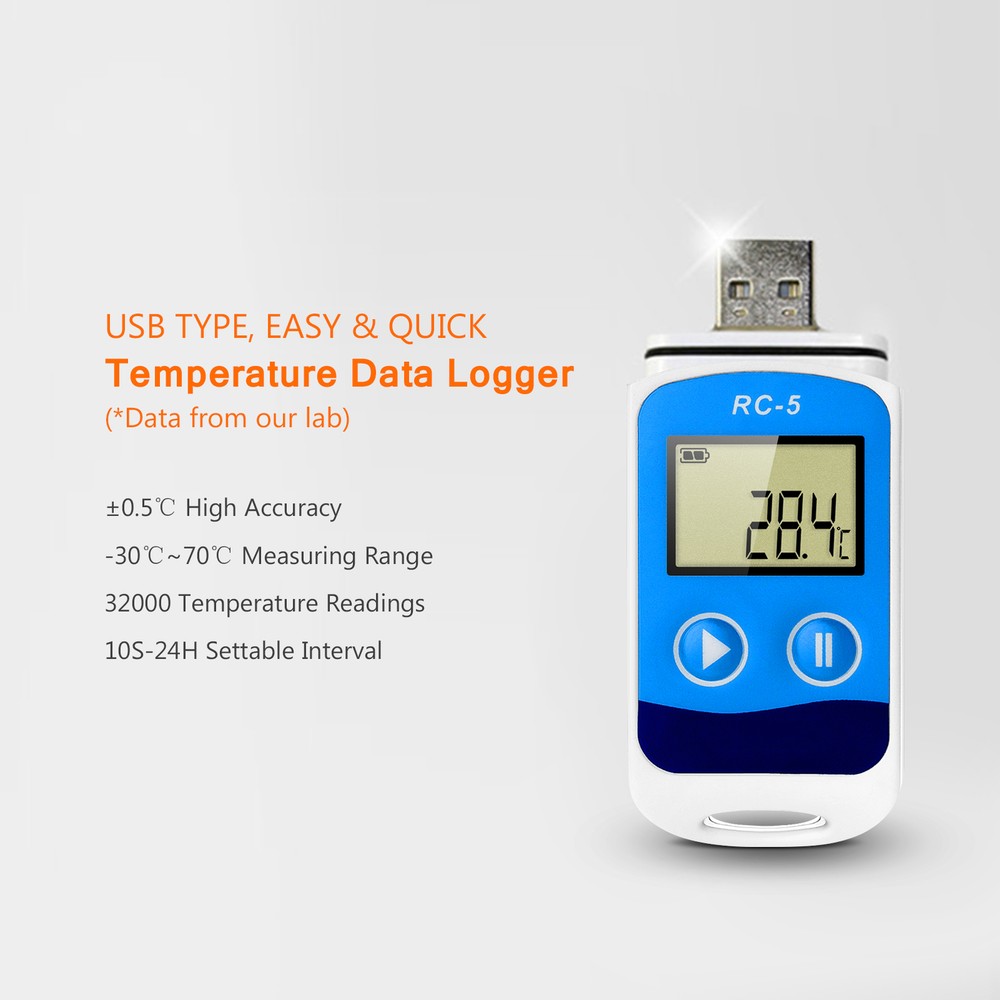 -5 Data Logger High Accuracy USB Data Recorder 32000 R9J1
