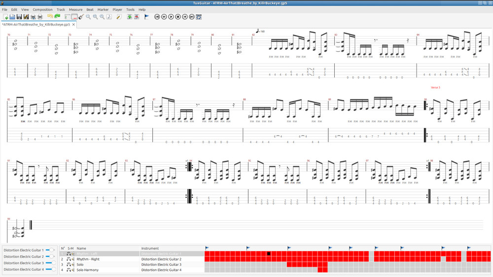 TuxGuitar Multitrack Guitar Tablature Editor & Player for Windows, mac & Android