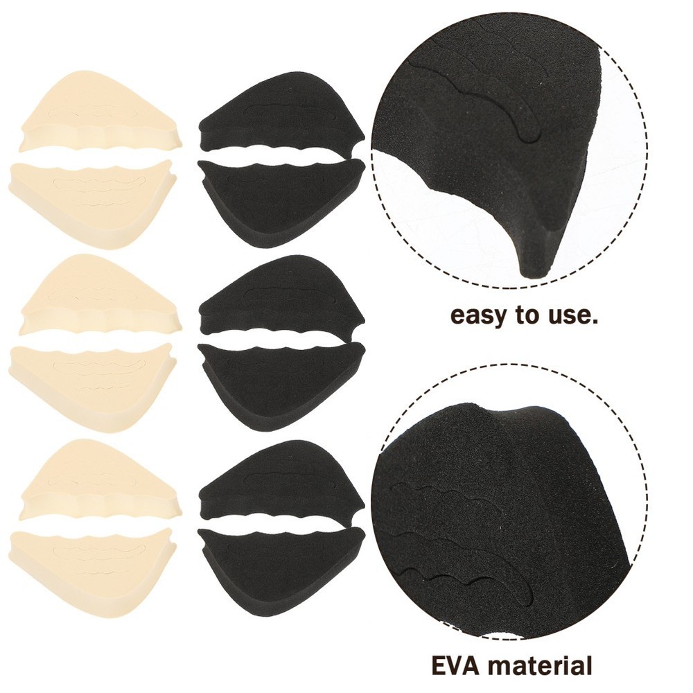 6Pairs Comfortable Shoe Toe Inserts Reusable For High Heels Flats
