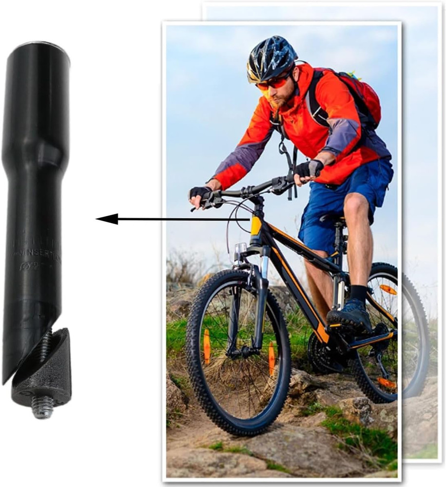 Bike Handlebar Extender Bicycle stem Riser Threadless stem Adapter 1 1/8" φ22...