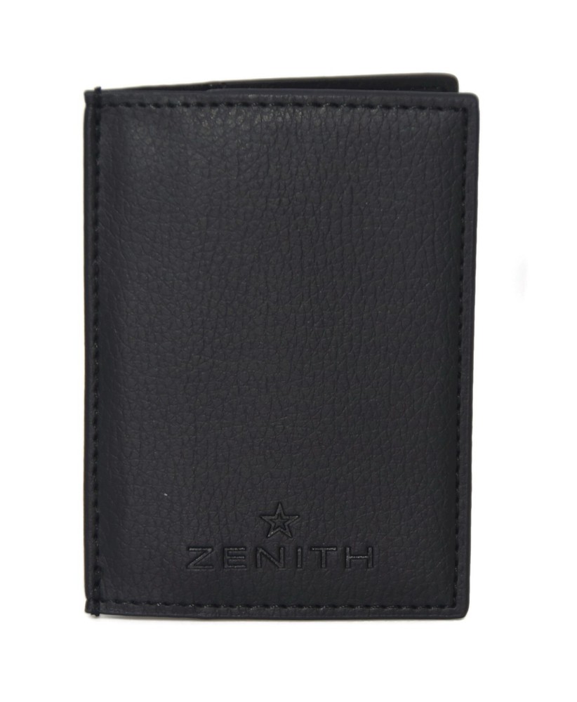 Zenith Black Leather Wallet Card Holder