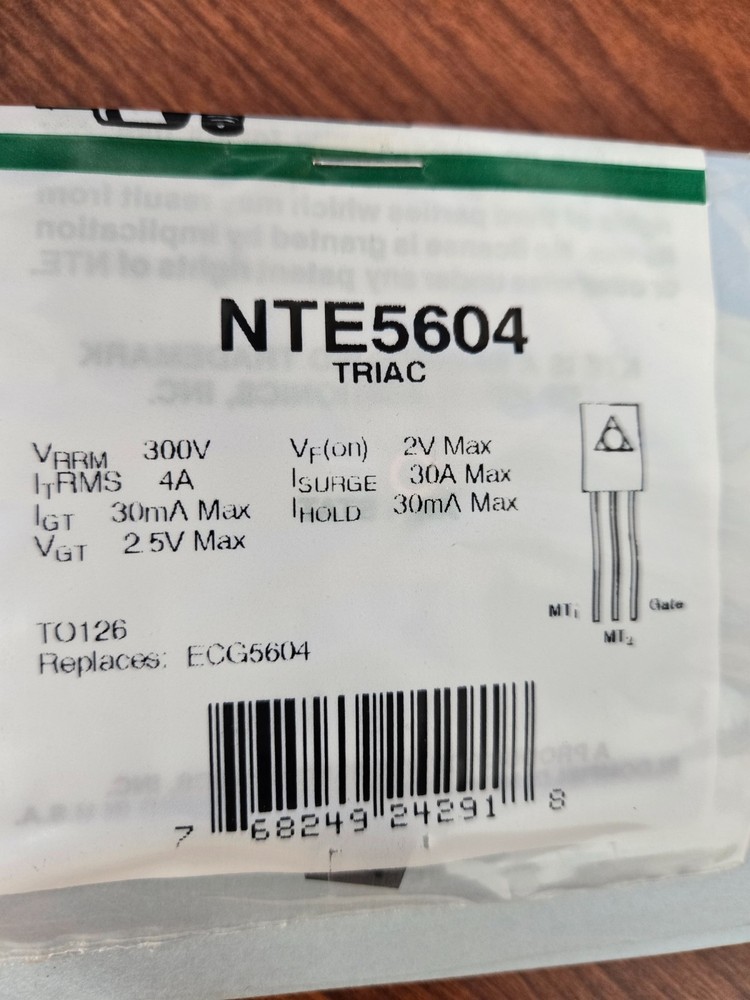 NTE5604 TRIAC