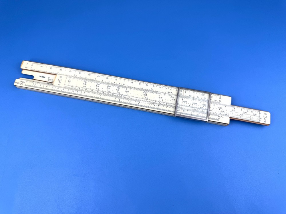 Vintage Soviet Logarithmic Engineer Student Slide Rule Ruler