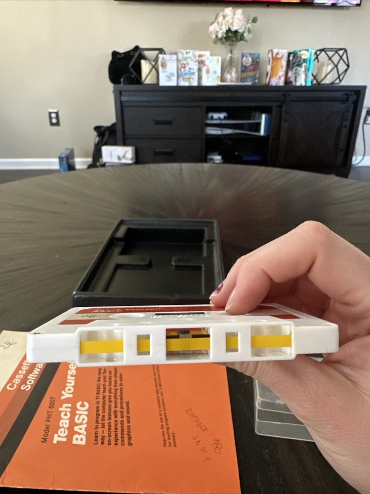 Texas Instruments Cassette Software Model PHT 6007 Teach Yourself Basic Manual &