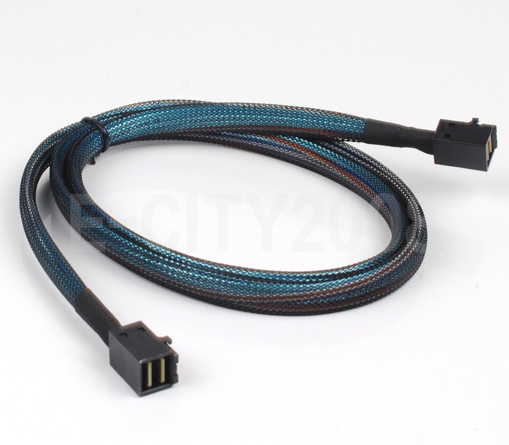 MINI SAS SFF-8643 to SFF-8643 Server 12G Array Card Data Cable, 1-to-1, 50cm/1M