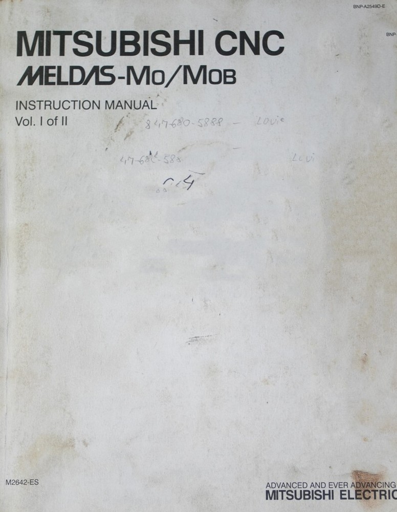 Mitsubishi Meldas Mo, Mob Operations and Programming Manual Vol 1