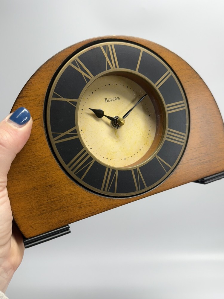 Bulova Tremont Clock Walnut Finish Some Small Chips