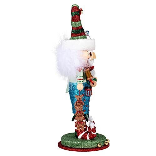 15-Inch Hollywood Elf with Teddy Bear Nutcracker