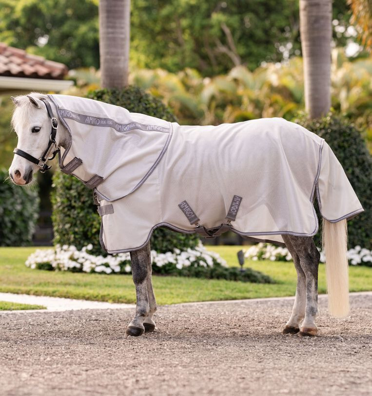 Amigo Bug Rug Plus Pony - Silver/Titanium