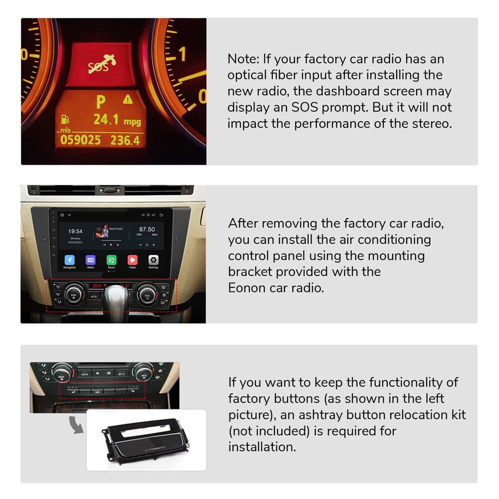 E90A12S 8-Core Android 12 Car Play Stereo Radio For BMW 3 Series E90 E91 E92 E93