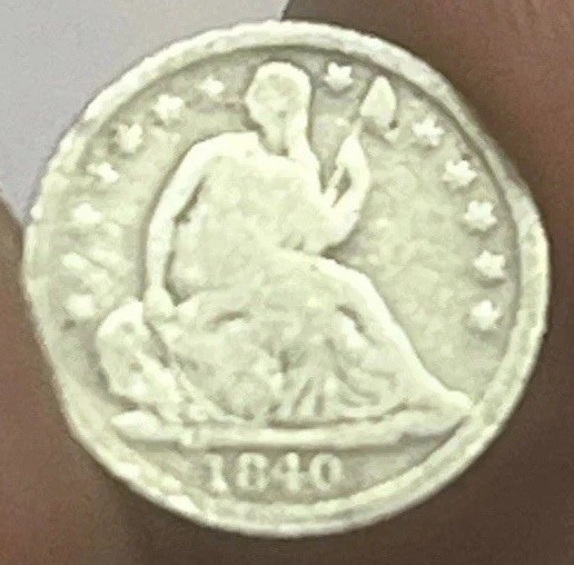 1840 Seated Liberty Half Dime Silver