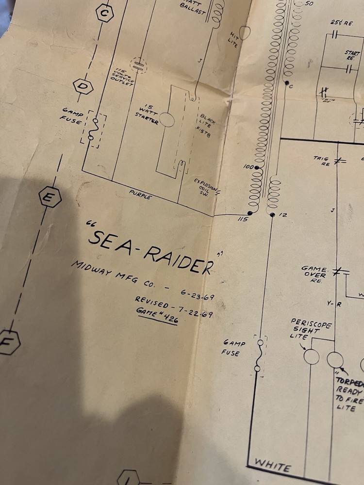Sea Raider Pinball Schematic