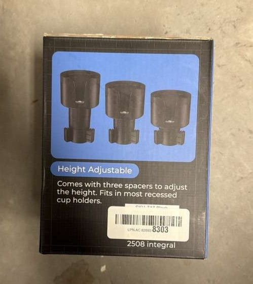 Integral Car Cup Holder Expander Organizer - Expandable Base