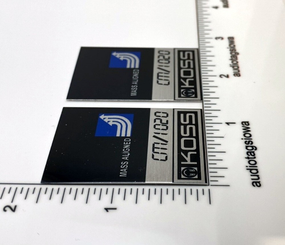 Koss CM 1020 Speaker Badge Logo Emblem Pair