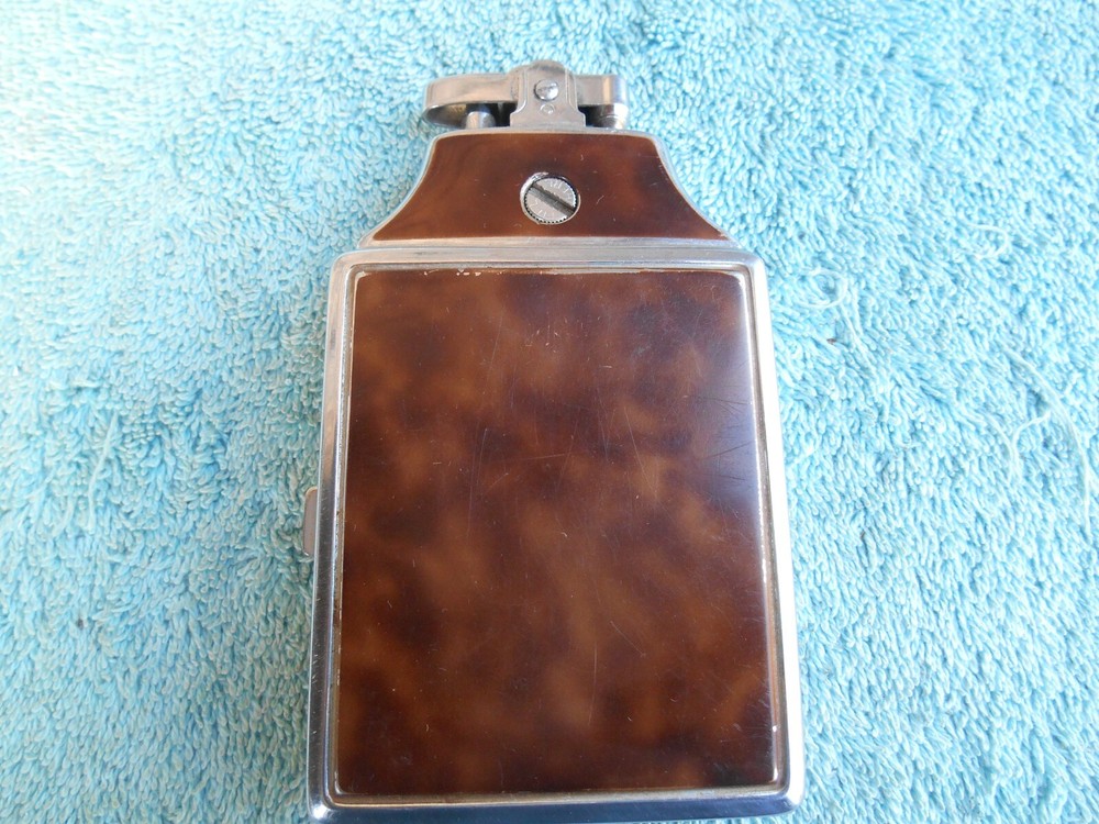 Vintage RONSON MASTERCASE CIGARETTE CASE & LIGHTER ENGRAVED L.A.L. WORKING!