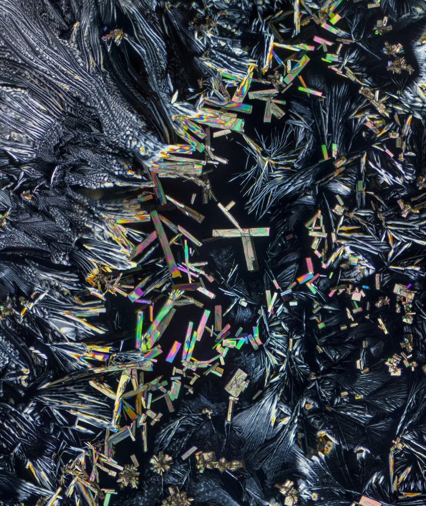 Microscope slide for polarization, Pyridoxine (Vitamin B6)