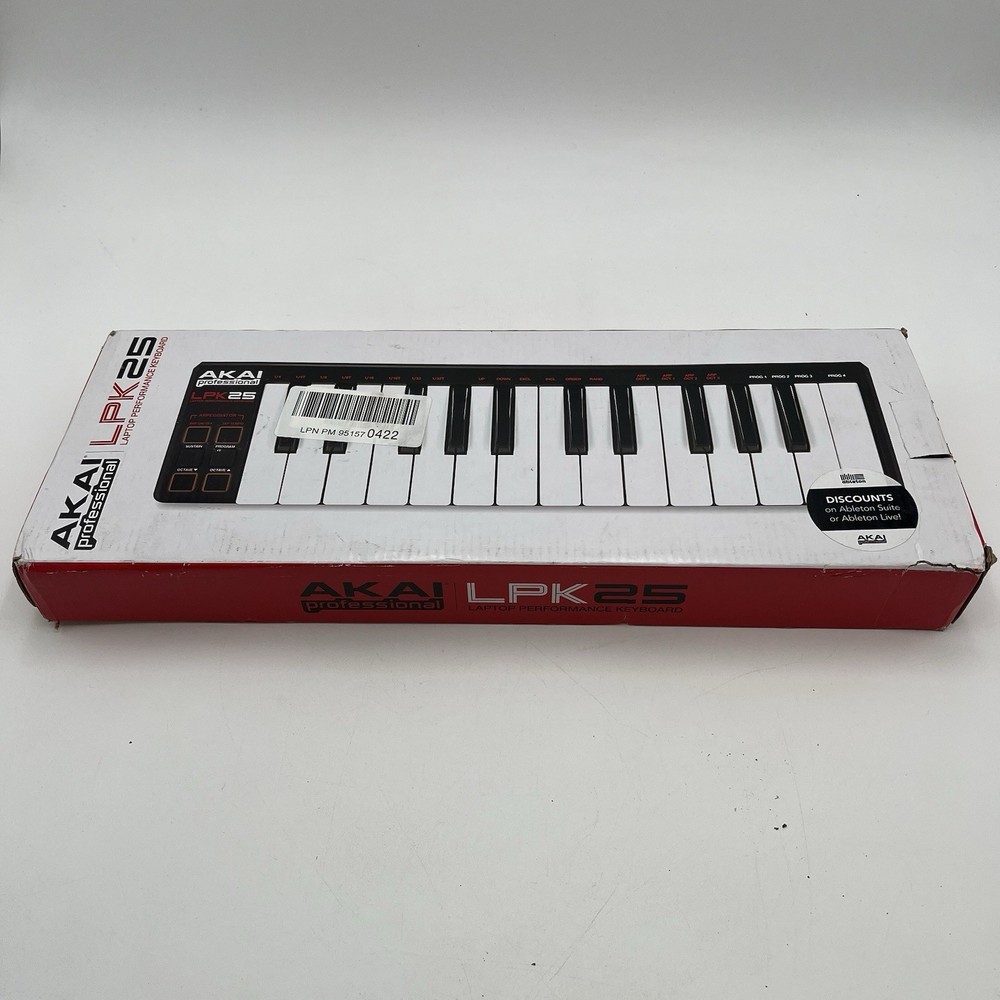 AKAI LPK25 USB Laptop Performance Keyboard, With MPC Beats Kit Code OPEN BOX!