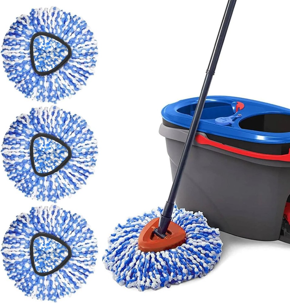 Spin Mop Replacement Heads Compatible with RinseClean 2 Tank Mop System,Micro...